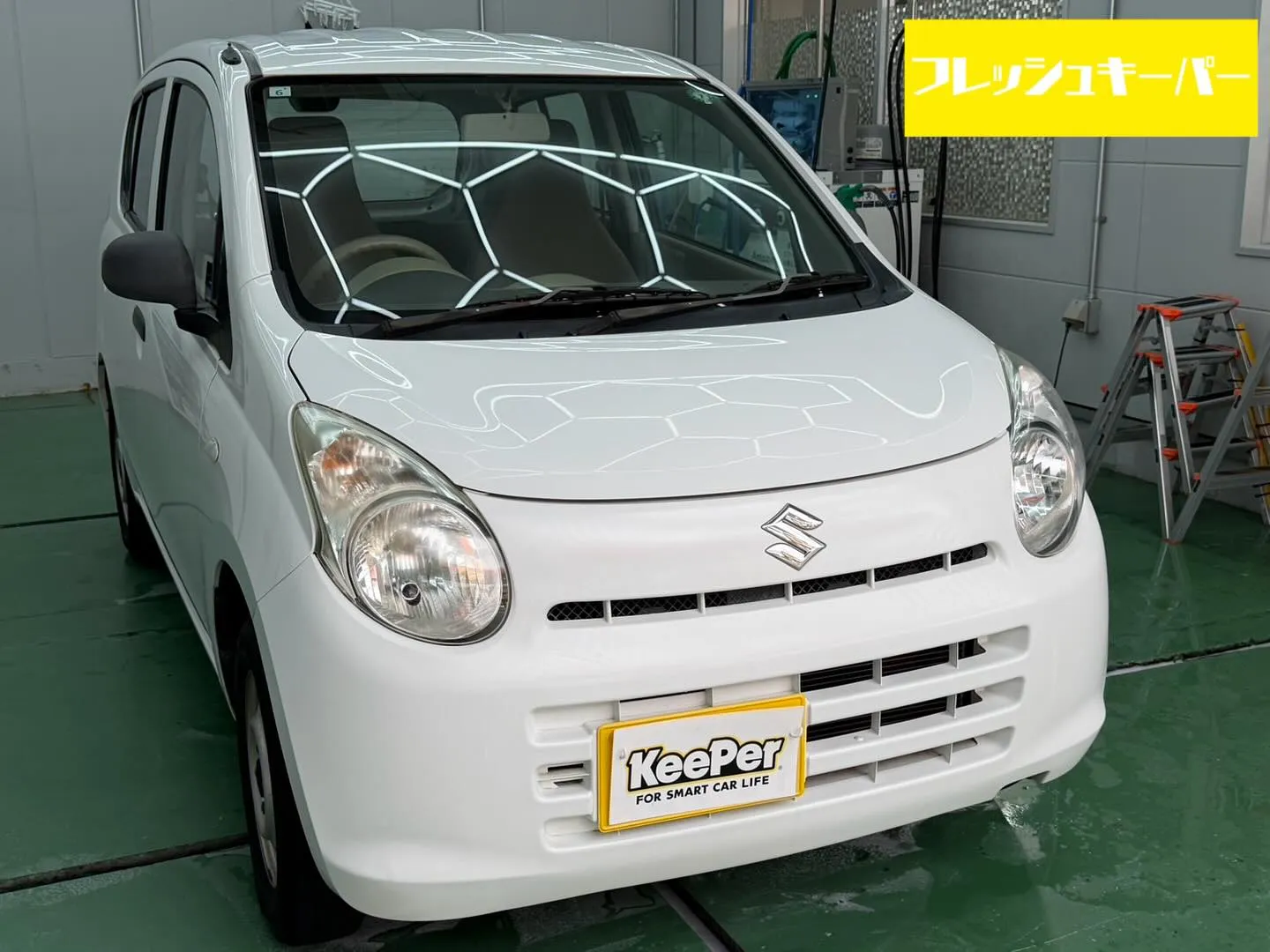 本日の施工はスズキ、アルトにフレッシュキーパー！！